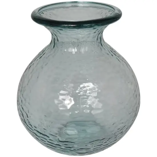 13" Clear Recycled Glass Vase {1}