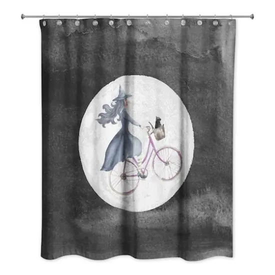 Witch Bike Shower Curtain {1}