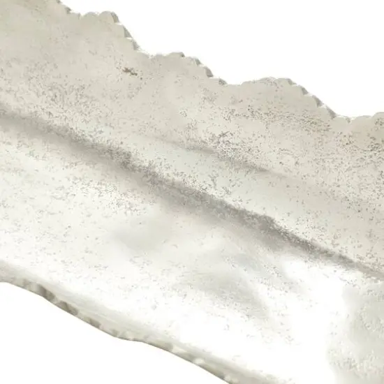 White Aluminum Contemporary Tray {5}