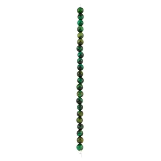 Dark Green Dyed Tiger's Eye Round Beads, 8mm by Bead Landing&trade; {4}