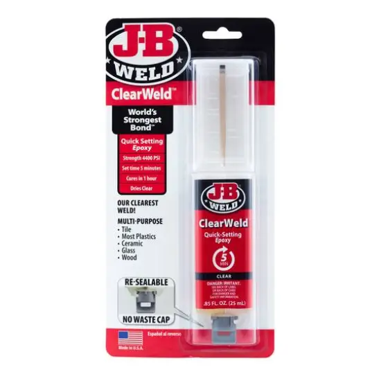 J-B Weld&reg; Clear-Weld&trade; Quick Setting Epoxy Syringe {3}