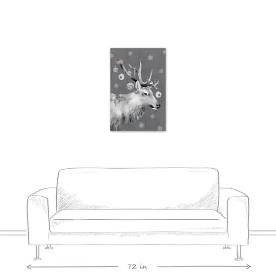 Christmas Reindeer Canvas Wall Art {6}