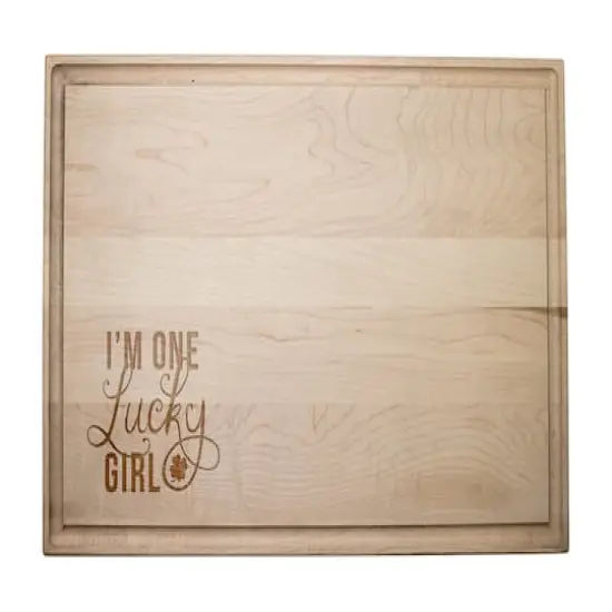 17" One Lucky Girl Maple Cutting Board {1}