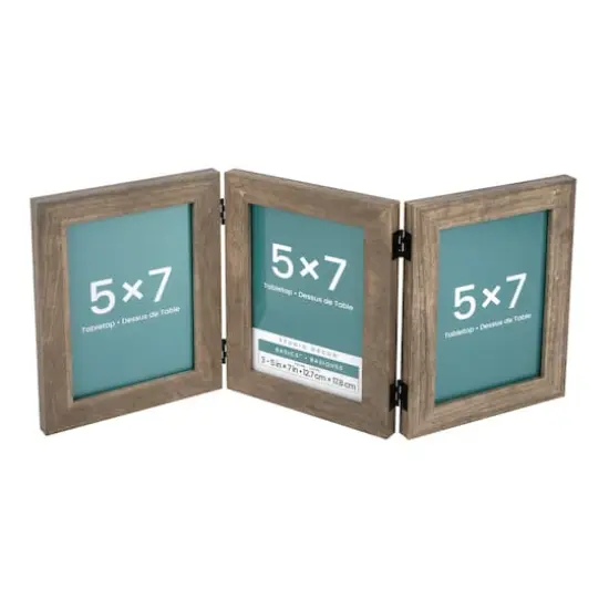 Basics™ 3 Opening 5" x 7" Gray Hinged Frame by Studio Décor® {3}
