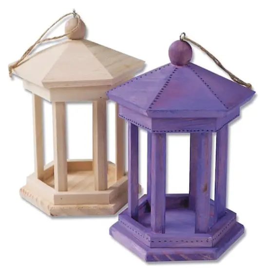 S&S Worldwide&reg; Unfinished Gazebo Bird Feeder, 6ct. {1}