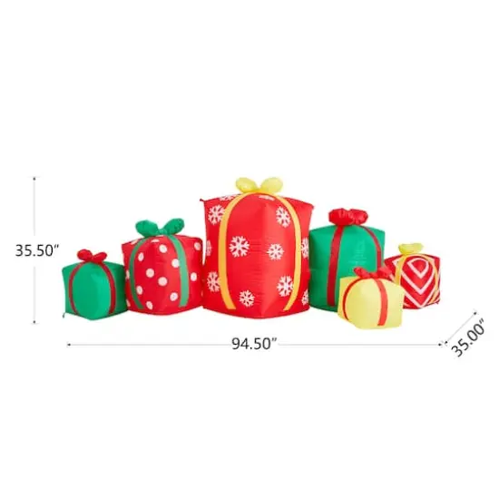 Glitzhome&reg; 8ft. Inflatable Gift Boxes With Lights {6}