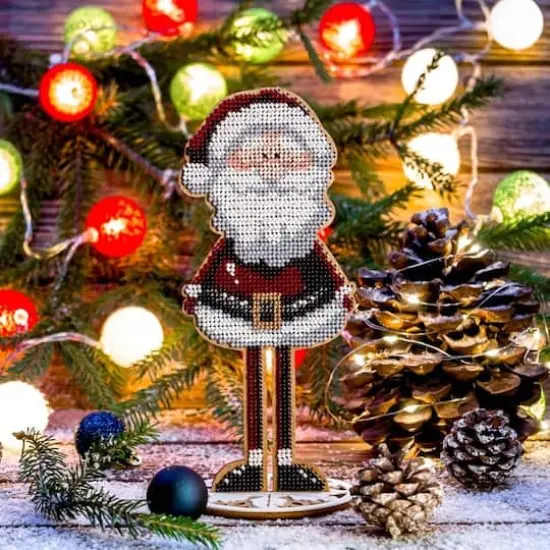 Wonderland Crafts Santa Clause Bead Embroidery on Wood Kit {3}