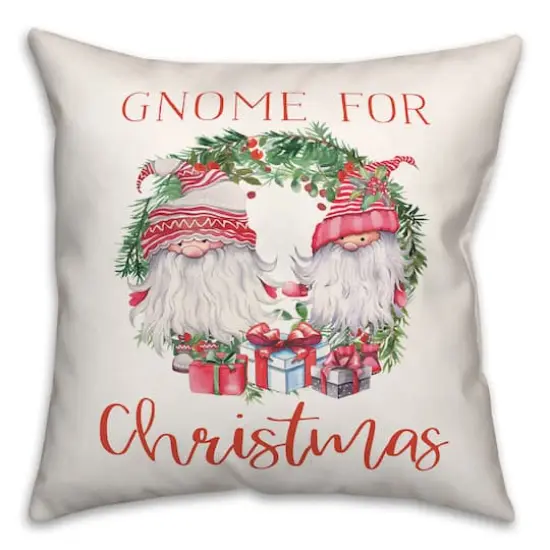 Gnomes for Christmas Throw Pillow {1}