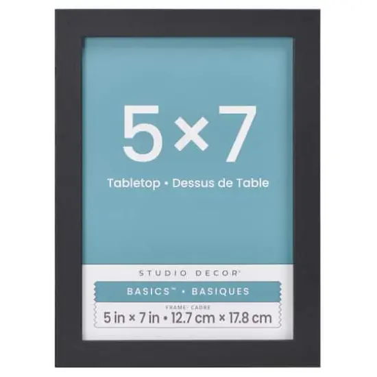 Basics&trade; Woodgrain Tabletop Linear Frame by Studio D&eacute;cor&reg; Black {1}