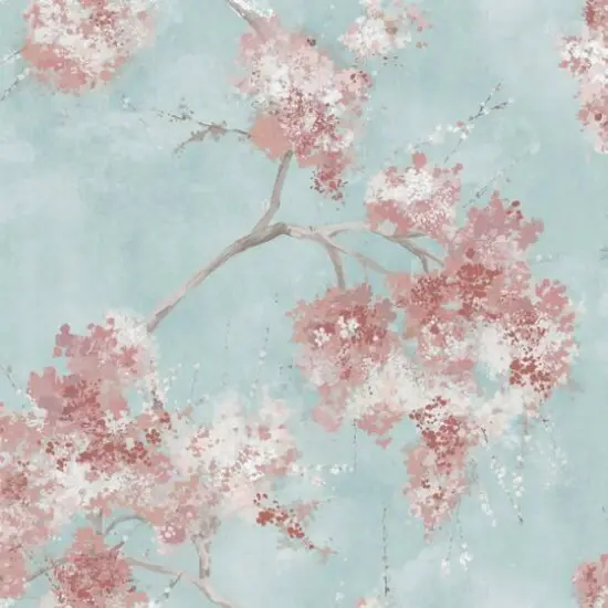 RoomMates Weeping Cherry Tree Blossom Peel & Stick Wallpaper Purple {2}