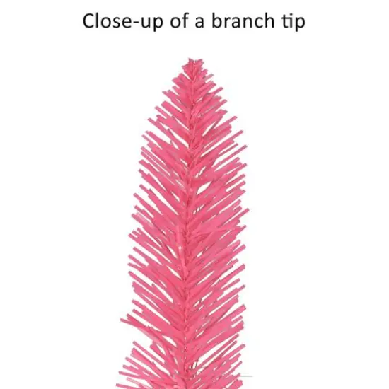 6ft. Pre-Lit Pink Alpine Artificial Pencil Tree, Clear Lights {7}