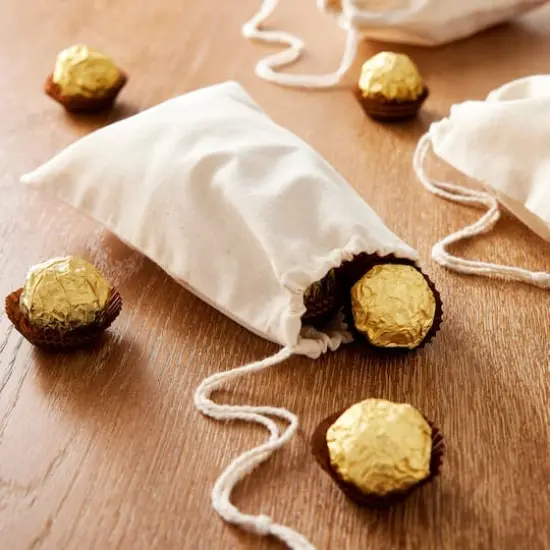 Cream Favor Muslin Bags by Celebrate It&trade;, 12ct. {3}