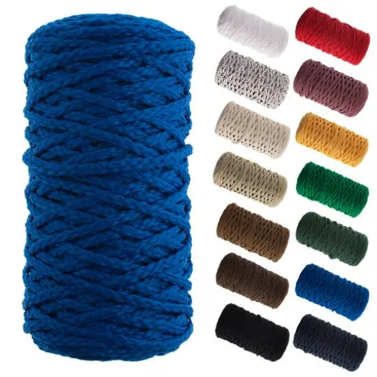 John Bead 4mm Braided Macram&eacute; Cord, 70yd. Royal Blue {7}