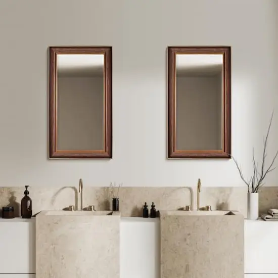 Head West 27.5" Bronze & Copper Oil-Rubbed Framed Wall Mirror {10}