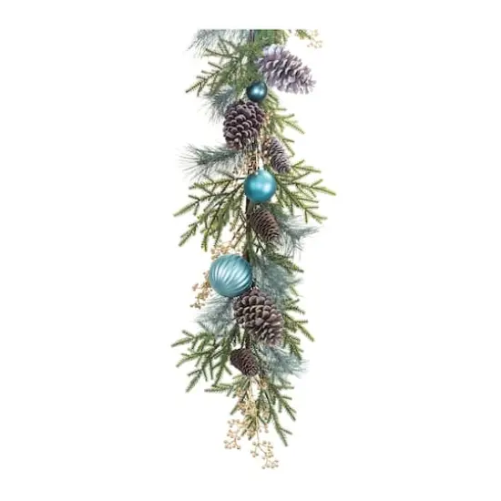6ft. Pre-Decorated Ornament Christmas Pinecone Garland {3}