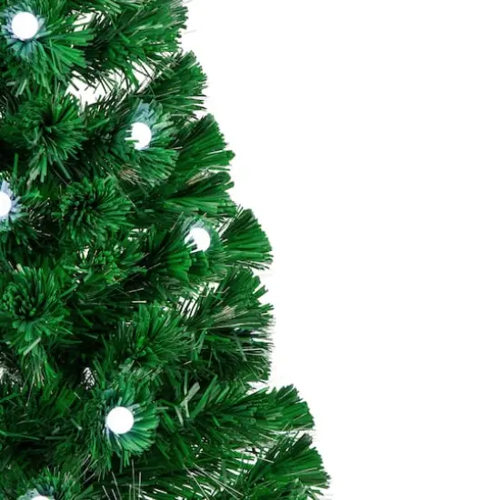 3ft. Pre-Lit Color Changing Fiber Optic Artificial Christmas Tree with Balls {3}
