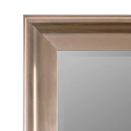 Head West Traditional Brushed Nickel Framed Wall Vanity Mirror - 24" x 30" {5}