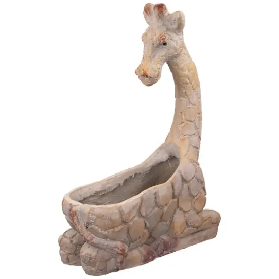 17" Giraffe Outdoor Ceramic Garden Planter {5}