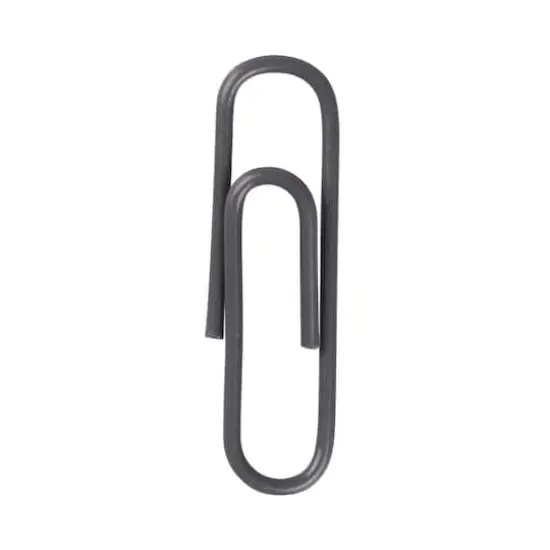 JAM Paper 1" Colorful Standard Paper Clips, 2 Packs of 100 Gray {5}