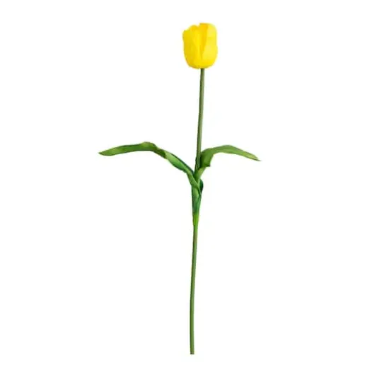 25" Yellow Tulip Flower Stems, 3ct. {1}