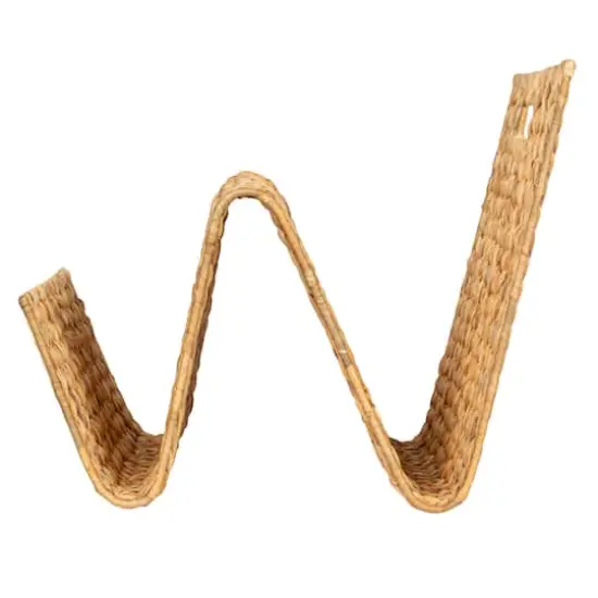 Hello Honey&reg; Hand-Woven Water Hyacinth & Metal Magazine Storage Holder with Handle {7}