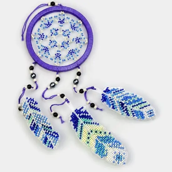 Wonderland Crafts Purple Dream Catcher Bead Embroidery on Plastic Kit {3}