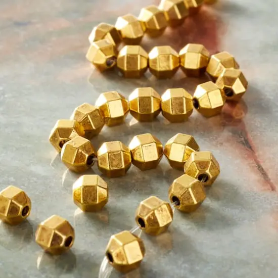 Gold Metal Rondelle Beads, 6mm by Bead Landing&trade; {3}