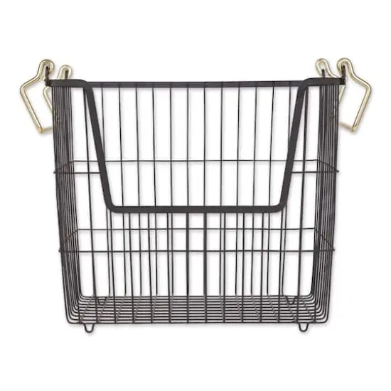 DII&reg; Large Rectangle Metal Basket Black/Gold {1}