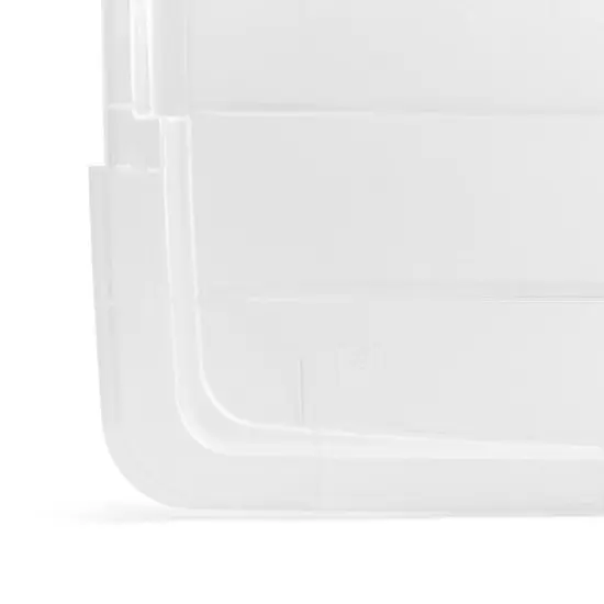 IRIS&reg; 60qt. Buckled Clear Boxes with Clear Buckle Lids, 4ct. {7}