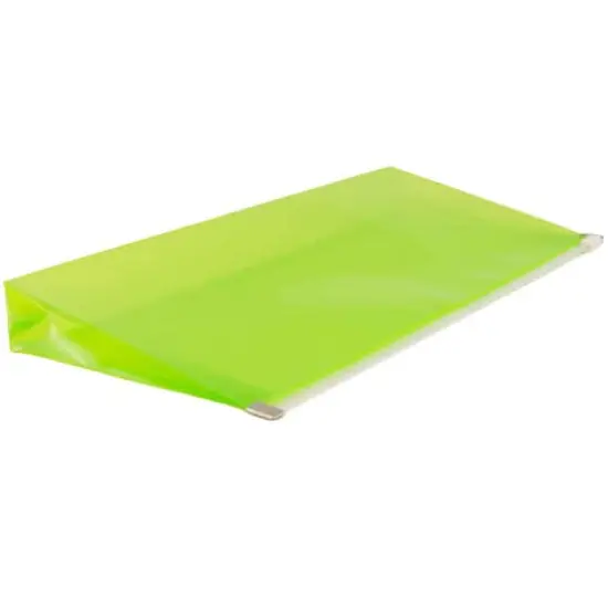 JAM Paper 5'' x 10'' Clear Plastic Pencil Pouch with Zip Closure, 12ct. Lime Green {5}