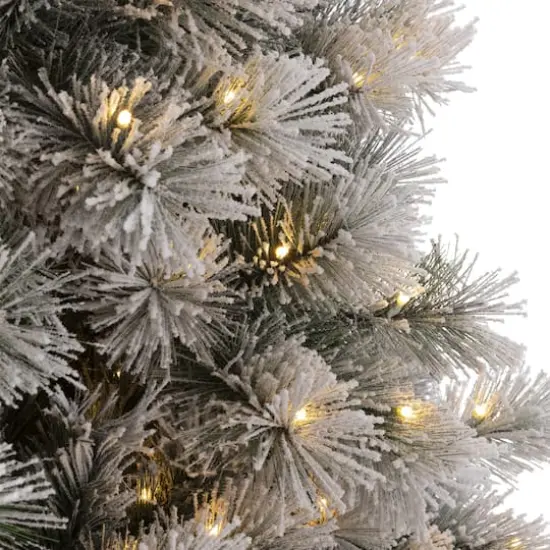 9ft. Pre-Lit Artificial Spruce Christmas Tree, Warm White LED Lights {7}