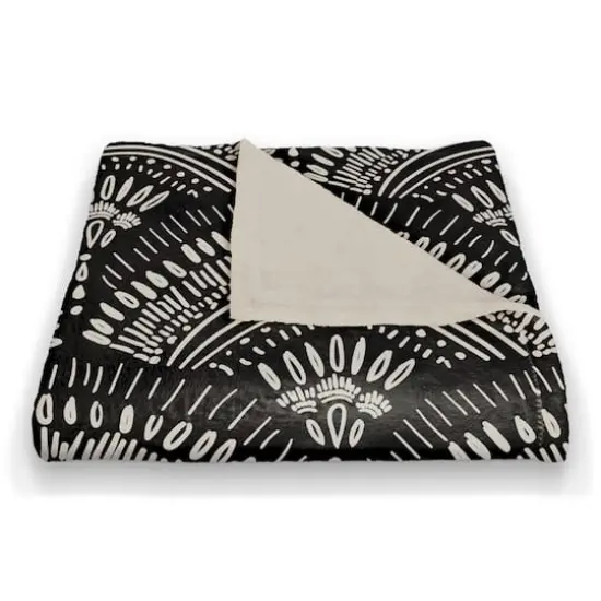 50" x 60" Bohemian Sketch Pattern Coral Fleece Blanket {4}