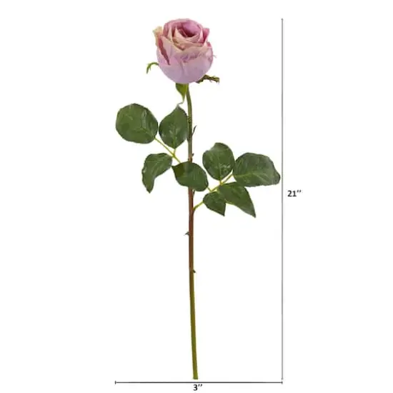 Rose Bud Artificial Flower Stem, 6ct. Lavender {4}