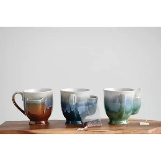 Hello Honey® Assorted Glazed Stoneware Mug with Teabag Pocket Set, 2ct. {3}