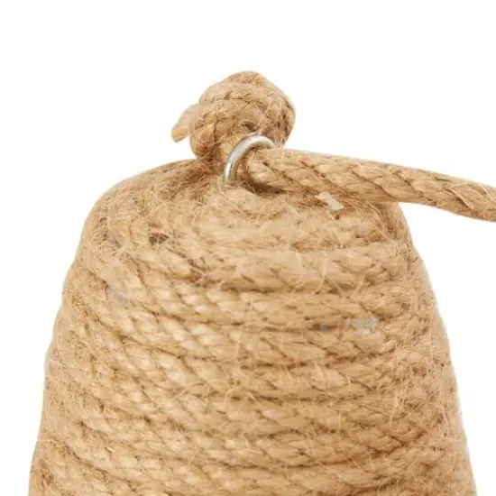 9.5" Brown Jute Buoy Coiled Rope Sculpture {7}