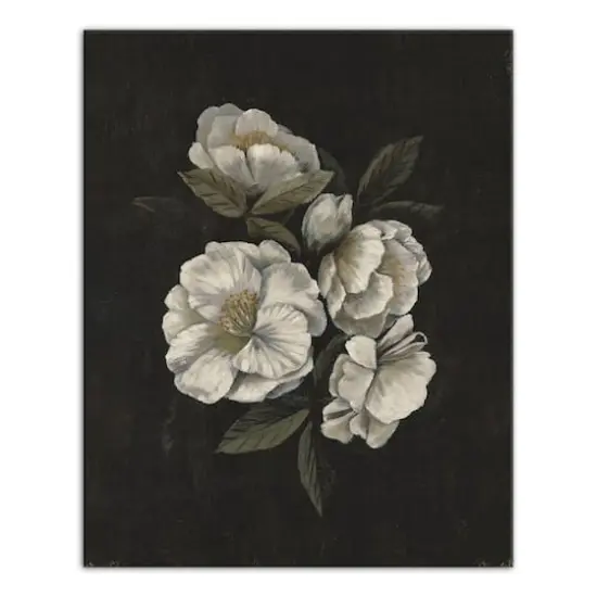 Dark Mood Antique Floral 24" x 30" Canvas Wall Art {1}