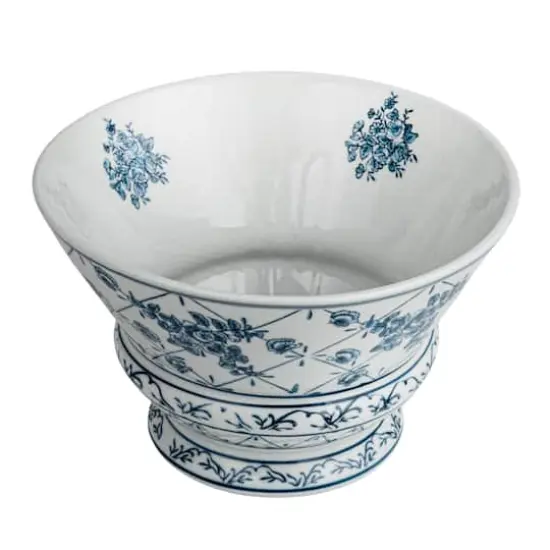 Hello Honey® 10" Blue & White Round Blossom Porcelain Bowl {1}