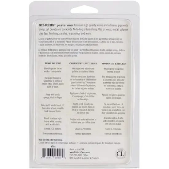Gilders&reg; Baroque Art Paste Wax White {3}
