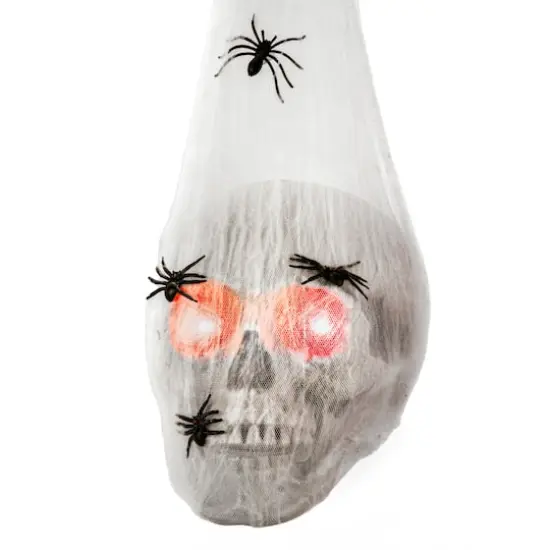 27" Animated Sound Activated Halloween Hanging Skull {3}