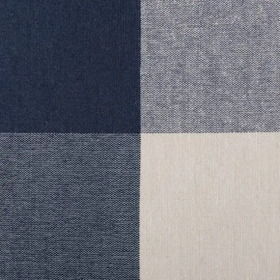 DII&reg; Medium Buffalo Check Polyester Rectangle Bin Navy/Off White {6}