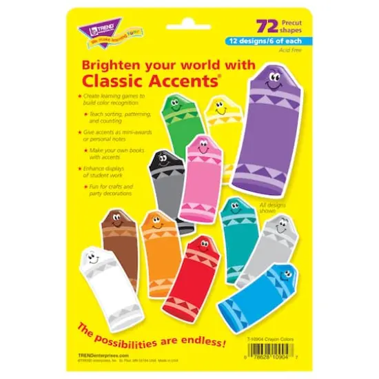 Trend Classic Accents&reg; Crayon Colors Variety Pack, 3 Packs of 72 {4}