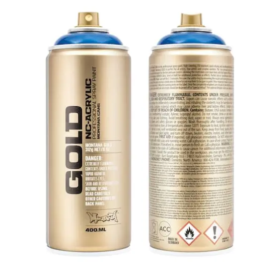 Montana&trade; Cans GOLD Transparent Spray Paint, 400mL T5080 Transparent Ultramarine {1}