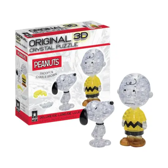 3D Crystal Puzzle - Peanuts Snoopy & Charlie Brown: 77 Pcs {3}