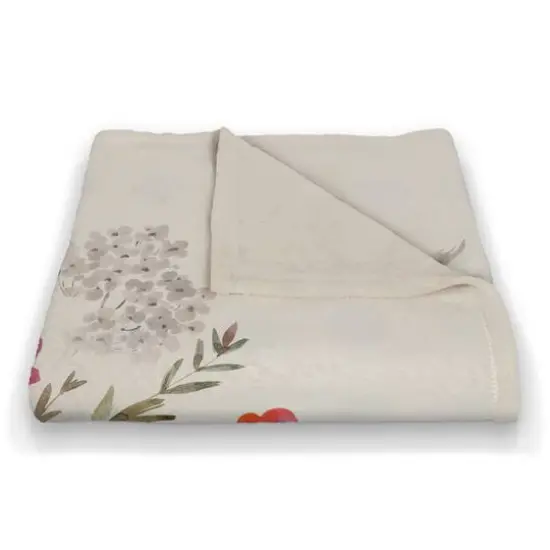 Floral America Coral Fleece Blanket {3}