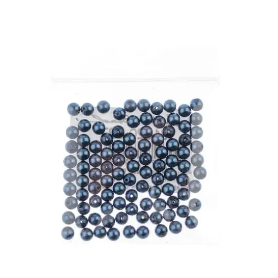 Preciosa Maxima 4mm Glass Nacre Pearls, 100ct. Blue {3}