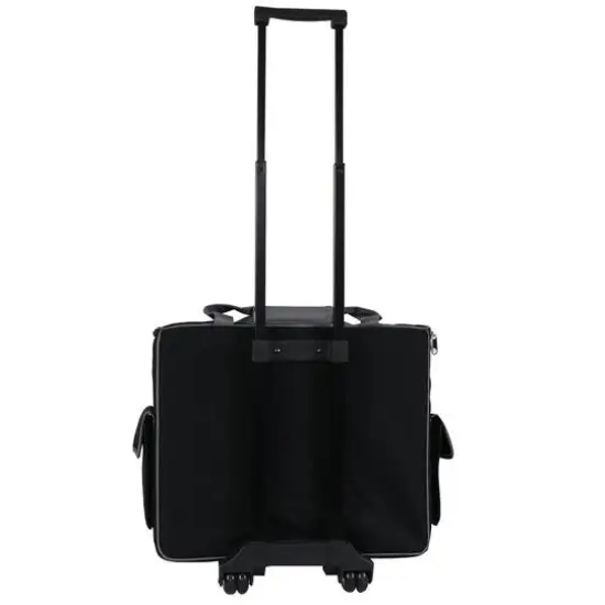 Everything Mary Black Quilted Sewing Machine Rolling Carrying Case {4}