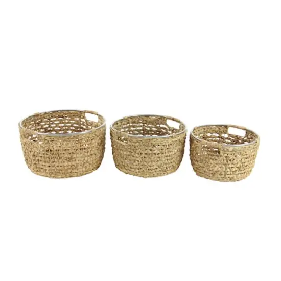 Tan Sea Grass Natural Storage Basket Set {6}