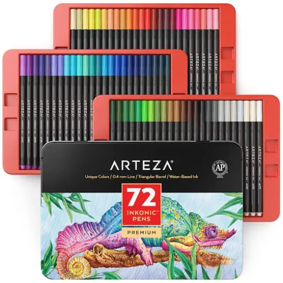 Arteza&reg; Inkonic&reg; 72 Color Fineliner Pen Set {1}