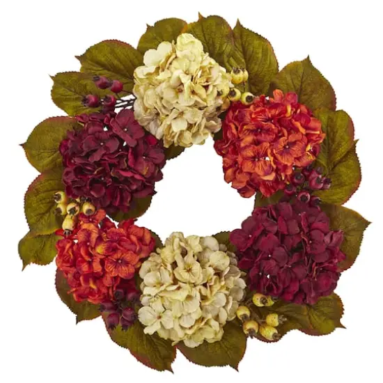 20" Hydrangea & Berry Wreath {1}
