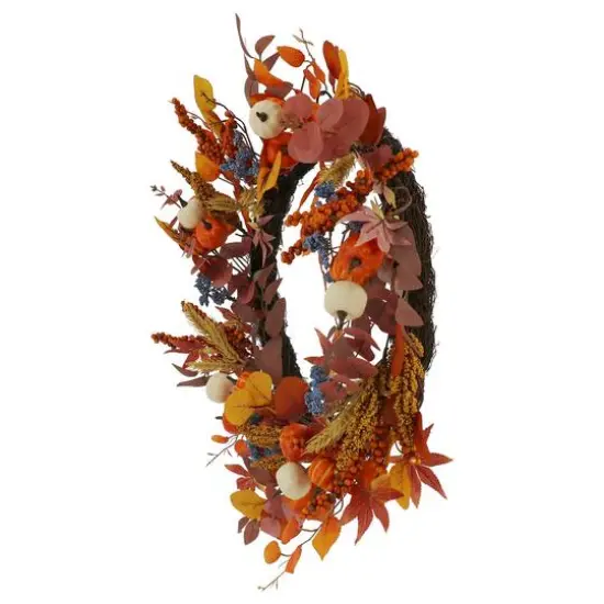 24" Fall Berry & Pumpkin Wreath by Ashland&reg; {4}